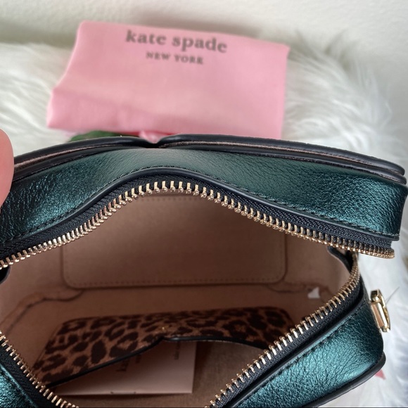 Kate Spade Metallic Leopard Medium Crossbody Bag - Picture 7 of 8